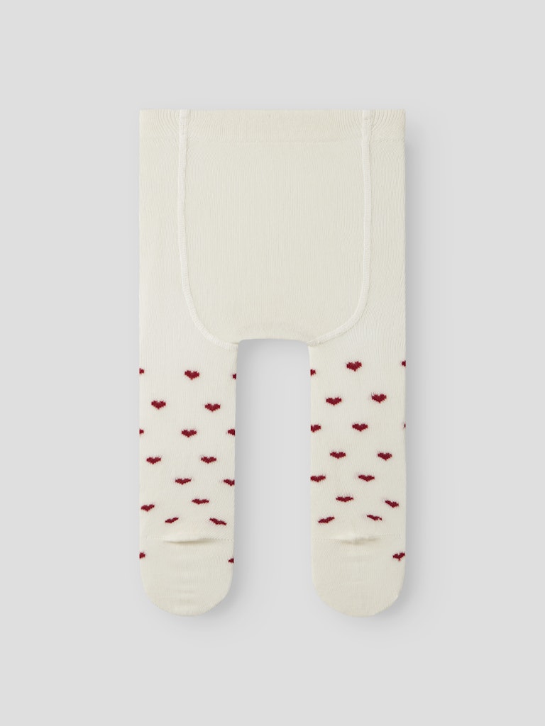 LIL' ATELIER / STRØMPEBUKSER MED HJERTER - RED HEARTS