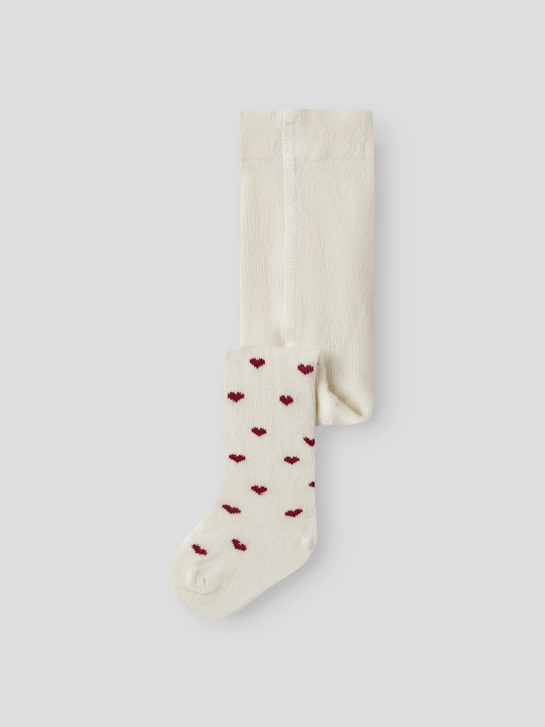 LIL' ATELIER / STRØMPEBUKSER MED HJERTER - RED HEARTS