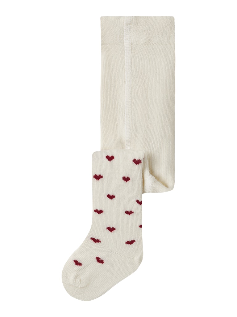 LIL' ATELIER / STRØMPEBUKSER MED HJERTER - RED HEARTS