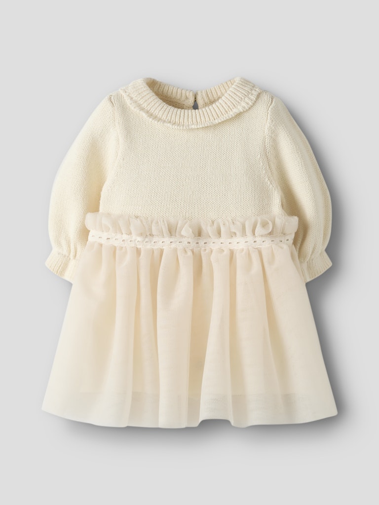 LIL’ ATELIER / SARINA LS STRIK BODY KJOLE – PISTACHIO SHELL