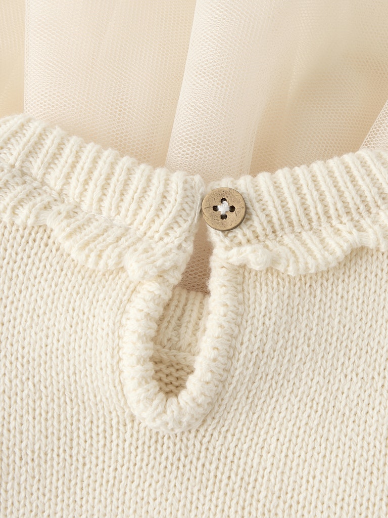 LIL’ ATELIER / SARINA LS STRIK BODY KJOLE – PISTACHIO SHELL