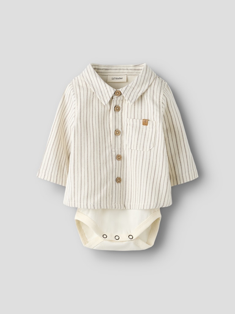 LIL’ ATELIER / FELIXO LS BODY SKJORTE – TURTLEDOVE