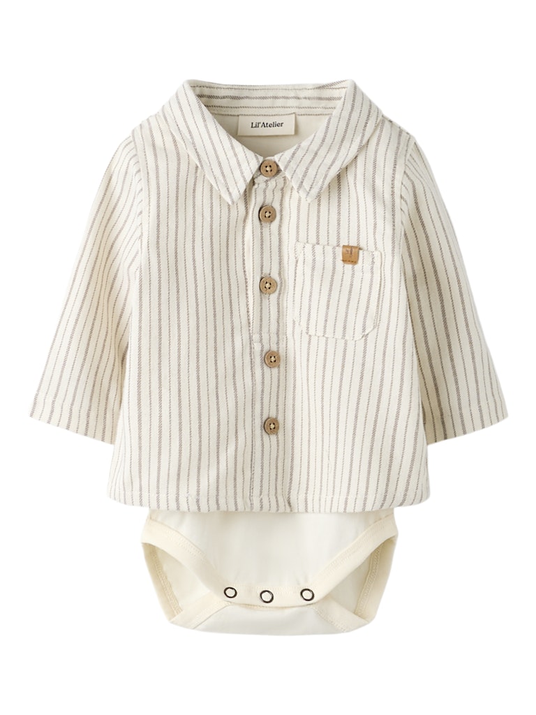 LIL’ ATELIER / FELIXO LS BODY SKJORTE – TURTLEDOVE