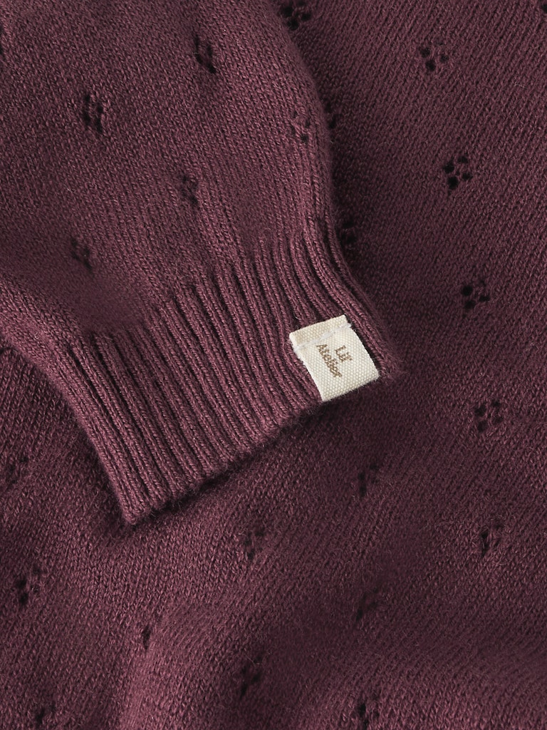 LIL’ ATELIER / NIMI CARDIGAN – CATAWBA GRAPE