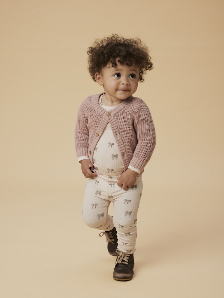 LIL’ ATELIER / EMLEN STRIK CARDIGAN – MISTY ROSE