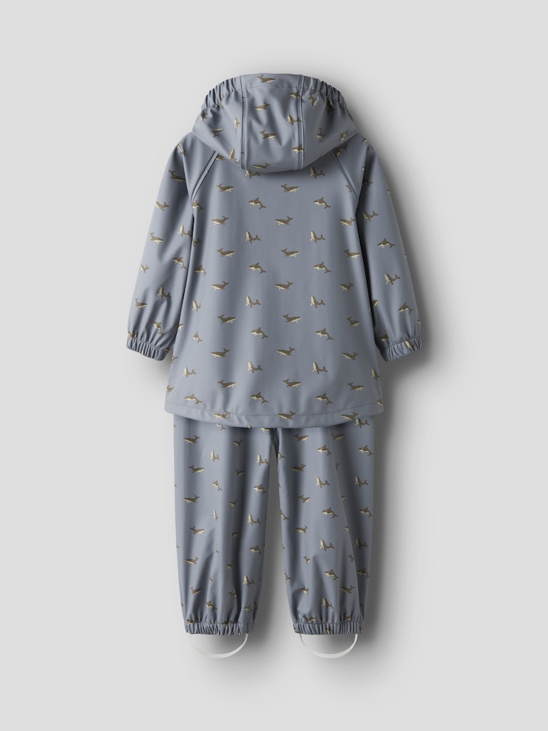 LIL’ ATELIER / LADRY10 RAIN SET AOP FO – WHALE - Mini Monde Copenhagen