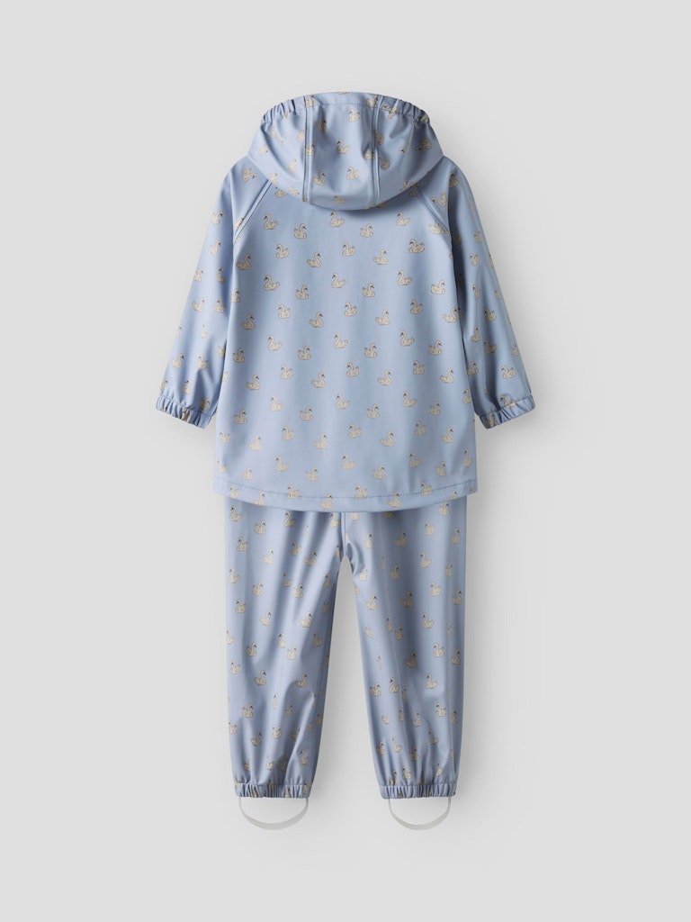 LIL’ ATELIER / LADRY10 RAIN SET AOP FO - ZEN BLUE SWAN - Mini Monde Copenhagen