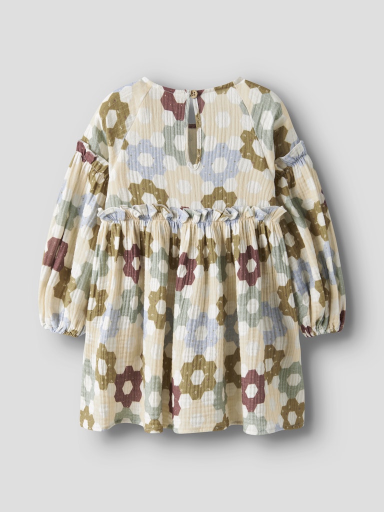 LIL’ ATELIER / TALIA LS LØS KJOLE – COCONUT MILK