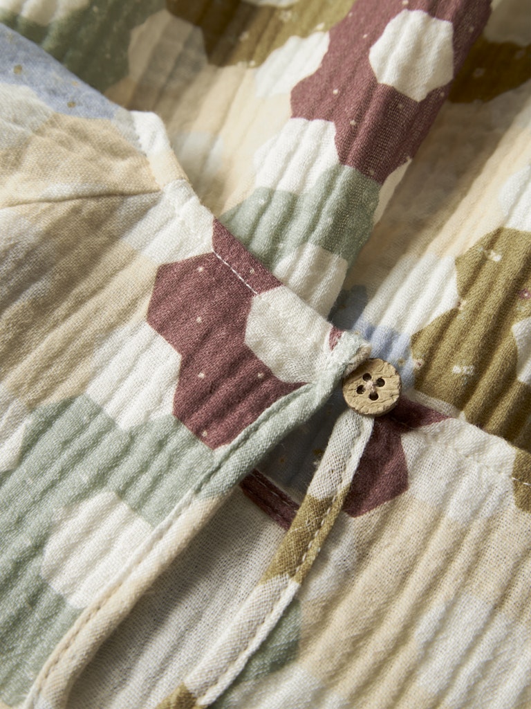 LIL’ ATELIER / TALIA LS LØS KJOLE – COCONUT MILK