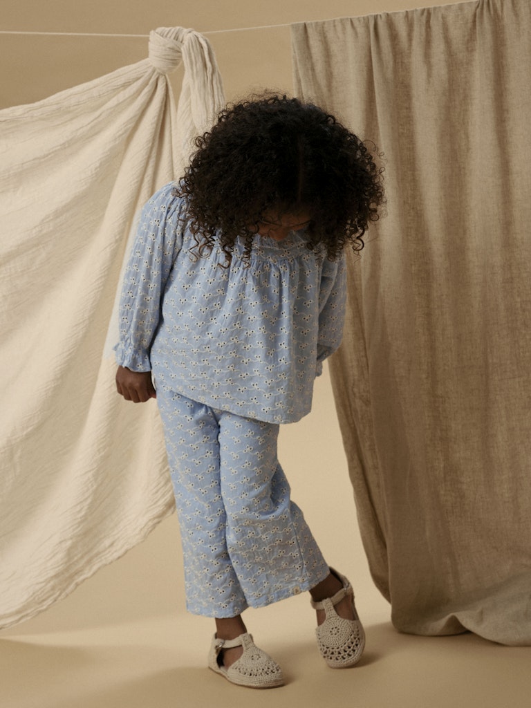 LIL' ATELIER / TESSIE LS LØS SKJORTE - ZEN BLUE