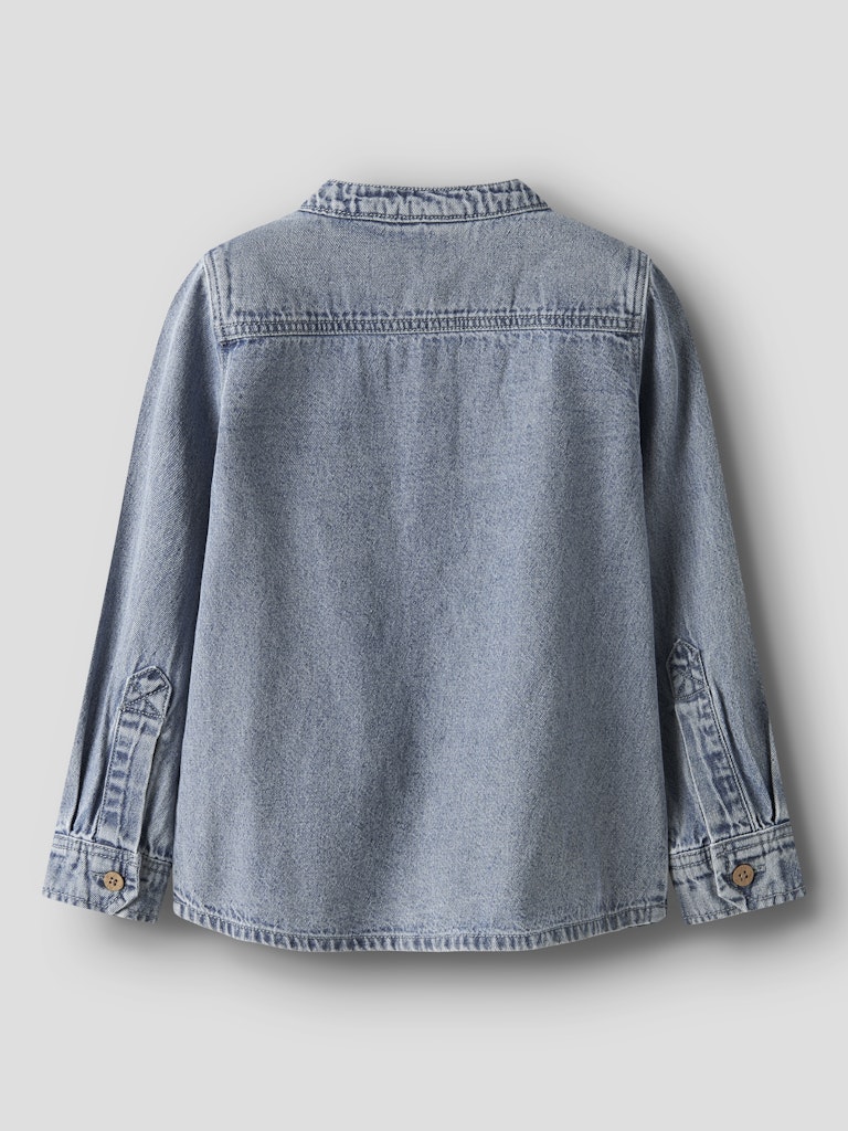 LIL’ ATELIER / TAYA LØS DENIM SKJORTE – MEDIUM BLUE DENIM