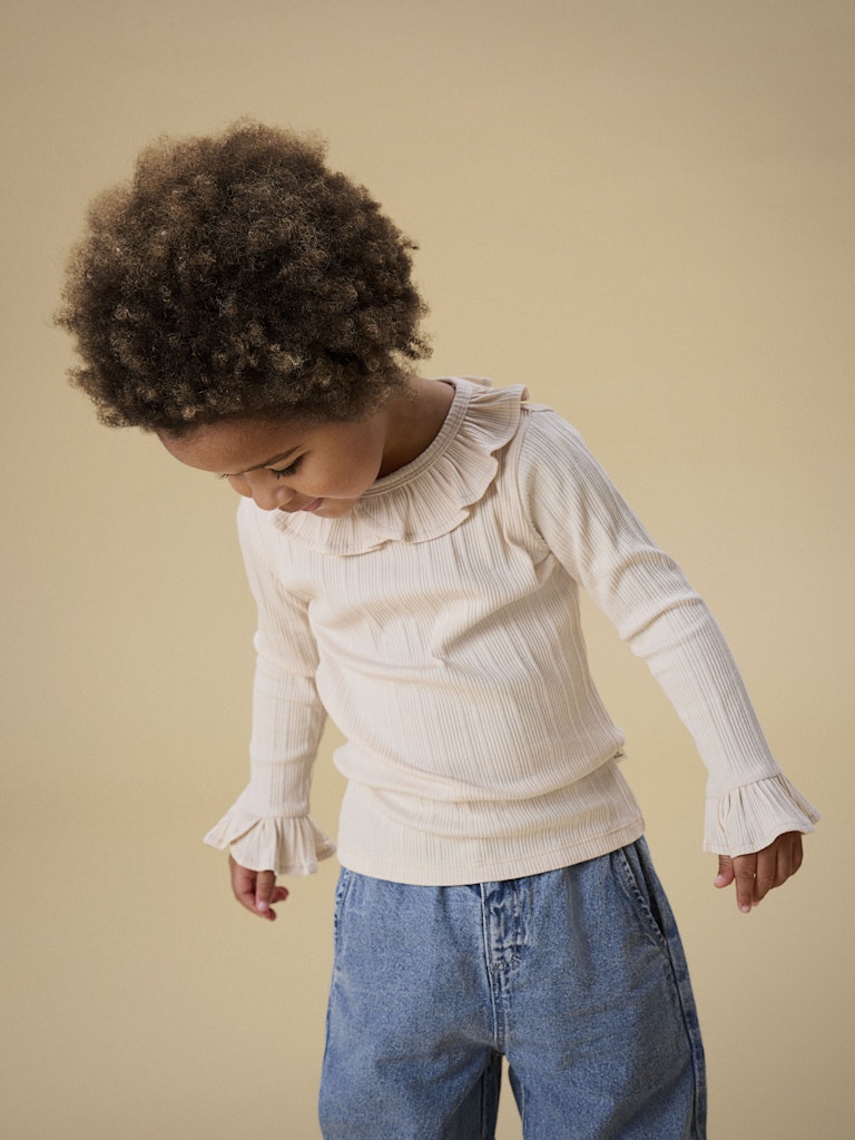 LIL’ ATELIER / TANSY LS SLIM TOP – NOVELLE PEACH