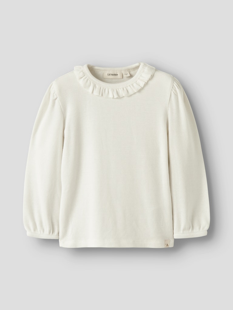 LIL’ ATELIER / FRIJO LS SLIM BLUSE - COCONUT MILK