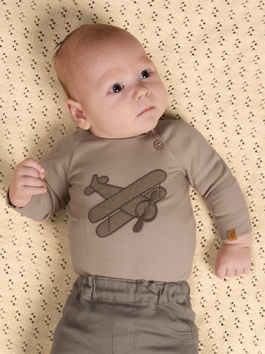 LIL’ ATELIER / HALLI HIS LS BODYSTOCKING – OXFORD TAN - Mini Monde Copenhagen