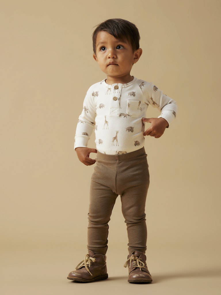 LIL' ATELIER / GAYO SLIM LEGGINGS - SHITAKE