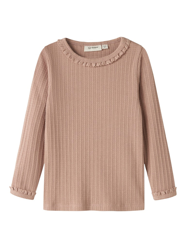 LIL’ ATELIER / BABETTE LS SLIM TOP – ROEBUCK