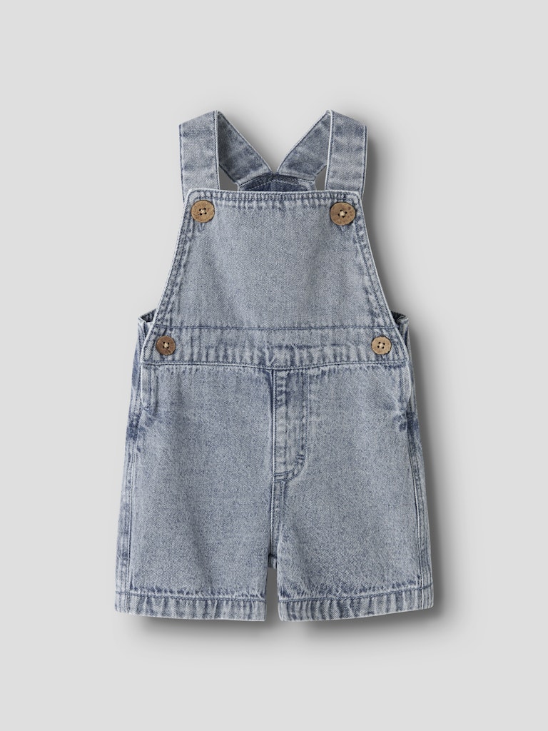 LIL' ATELIER / FUNDA SHORTS OVERALLS - MEDIUM BLUE DENIM
