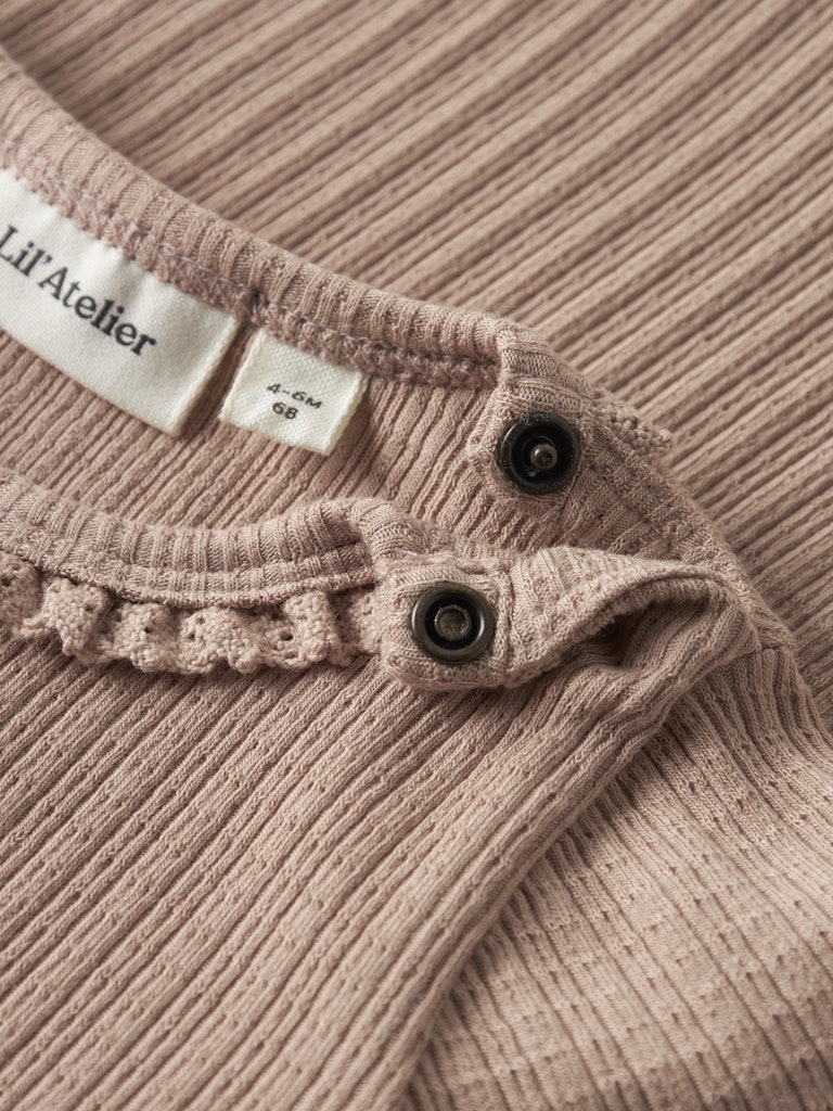 LIL’ ATELIER / BABETTE LS SLIM BODYSTOCKING – ROEBUCK