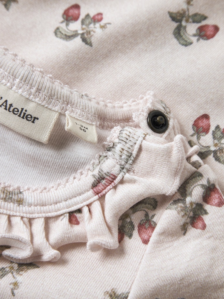 LIL’ ATELIER / GAYO SIO SS SLIM BODYSTOCKING - STRAWBERRY