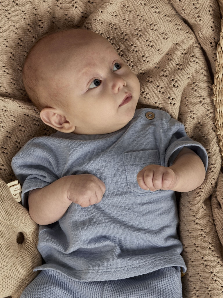LIL’ ATELIER / DIAS LOP SS LØS SWEAT - DUSTY BLUE