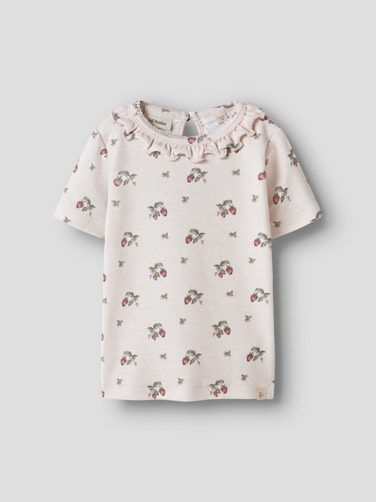 LIL' ATELIER / GAYO SER SS SLIM TOP - STRAWBERRY