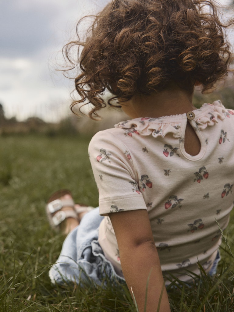 LIL' ATELIER / GAYO SER SS SLIM TOP - STRAWBERRY