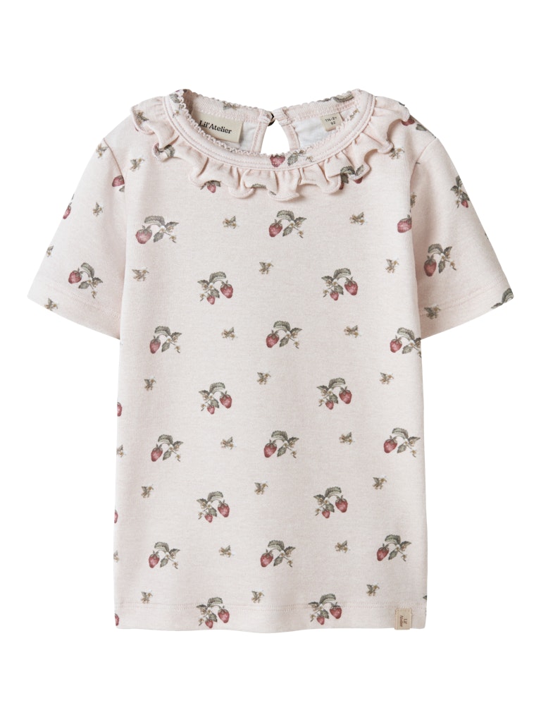 LIL' ATELIER / GAYO SER SS SLIM TOP - STRAWBERRY