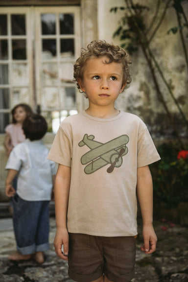 LIL’ ATELIER / HALLI HIS T-SHIRT – OXFORD TAN - Mini Monde Copenhagen