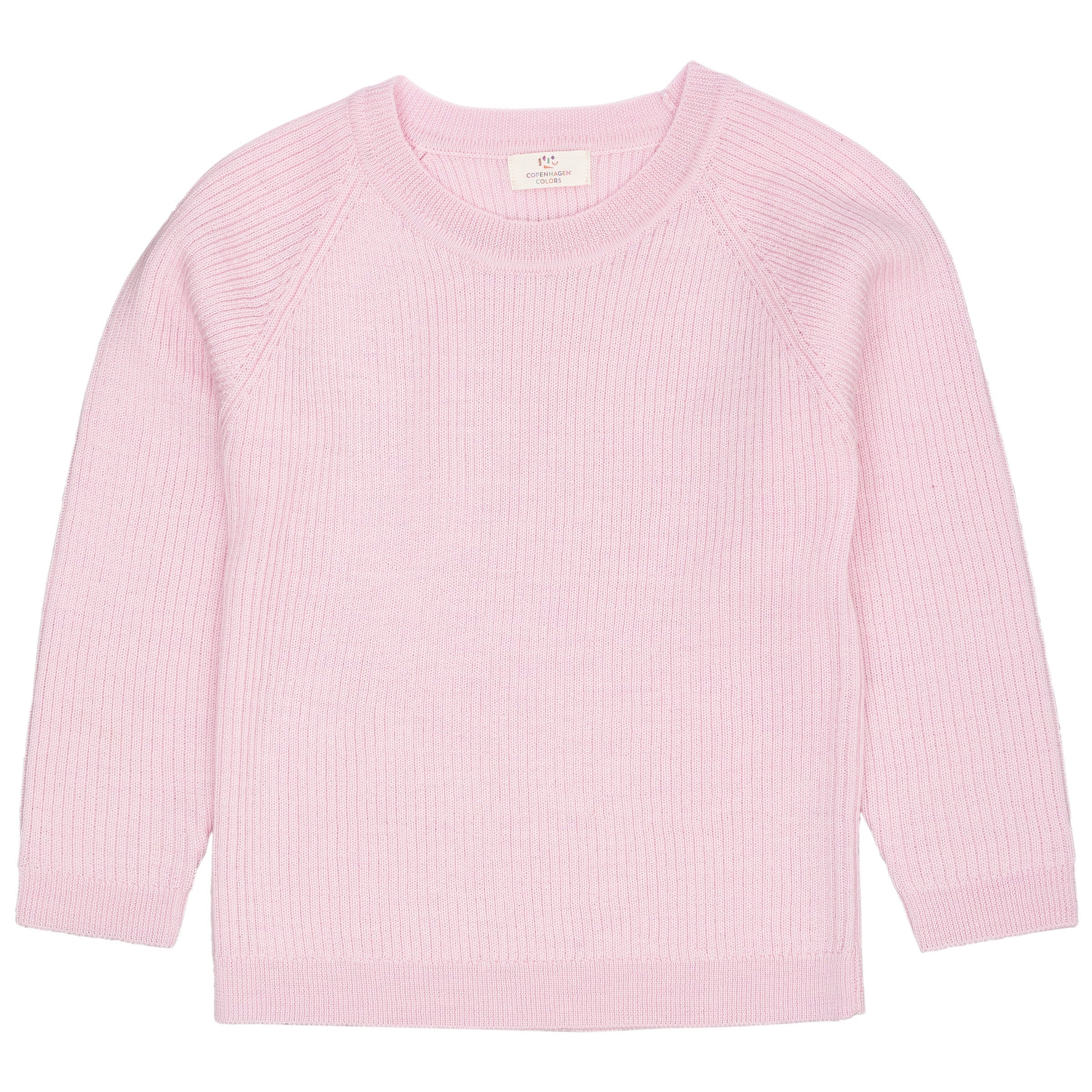 COPENHAGEN COLORS / MERINO CLASSIC RIB BLUSE - BUBBLEGUM