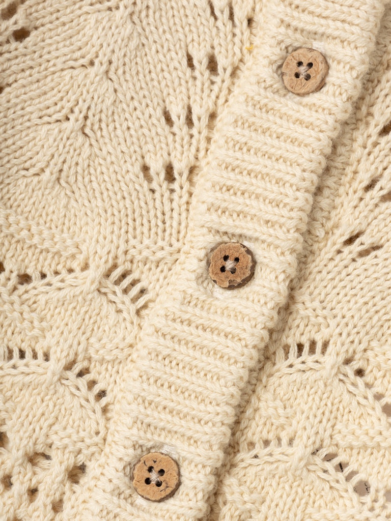 LIL' ATELIER / LALE STRIK CARDIGAN - BLEACHED SAND