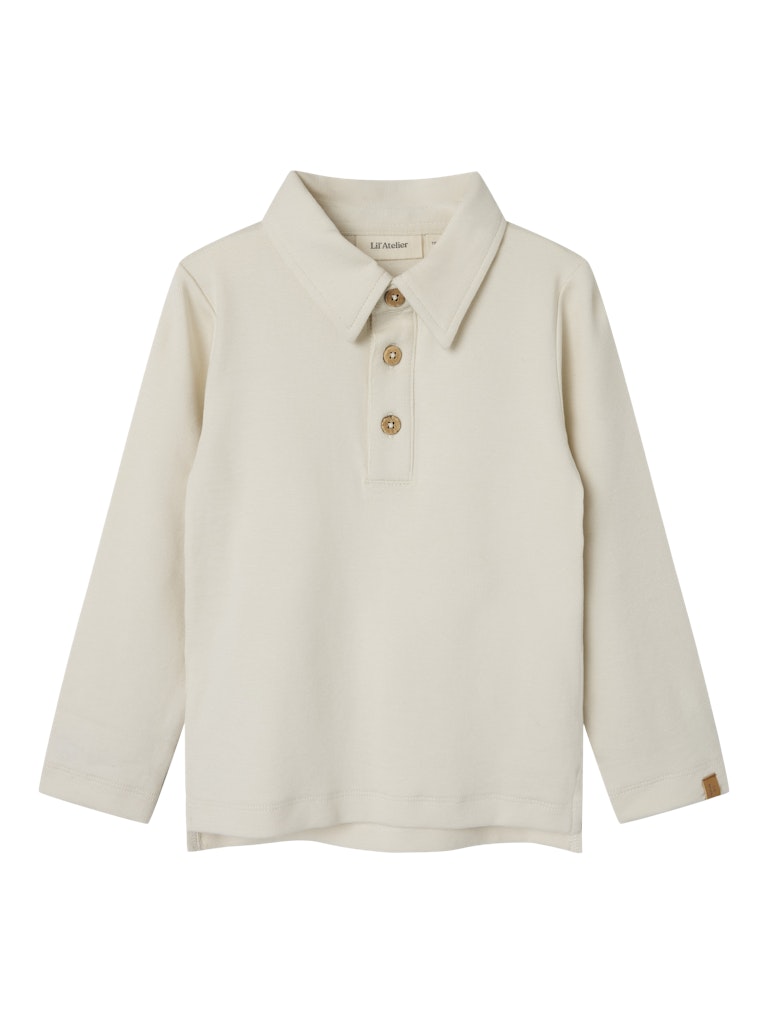 LIL' ATELIER / FUNDO LS BLUSE MED KRAVE - TURTLEDOVE