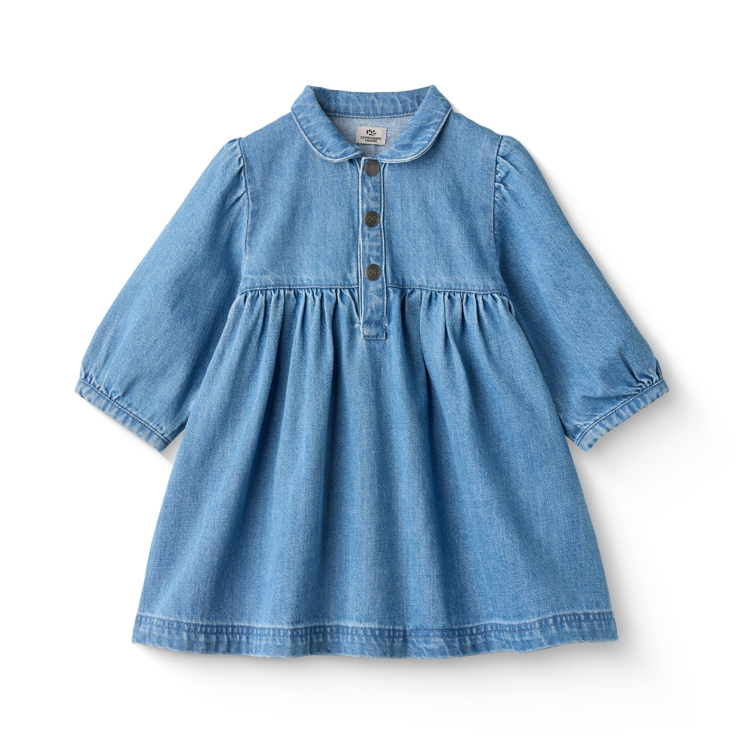 COPENHAGEN COLORS / DENIM KJOLE PUFÆRMER - INDIGO BLUE WASHED