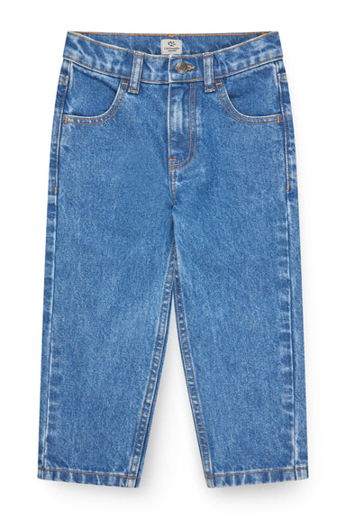 COPENHAGEN COLORS / ØKOLOGISKE JUNIOR JEANS - INDIGO BLUE WASHED - Mini Monde Copenhagen