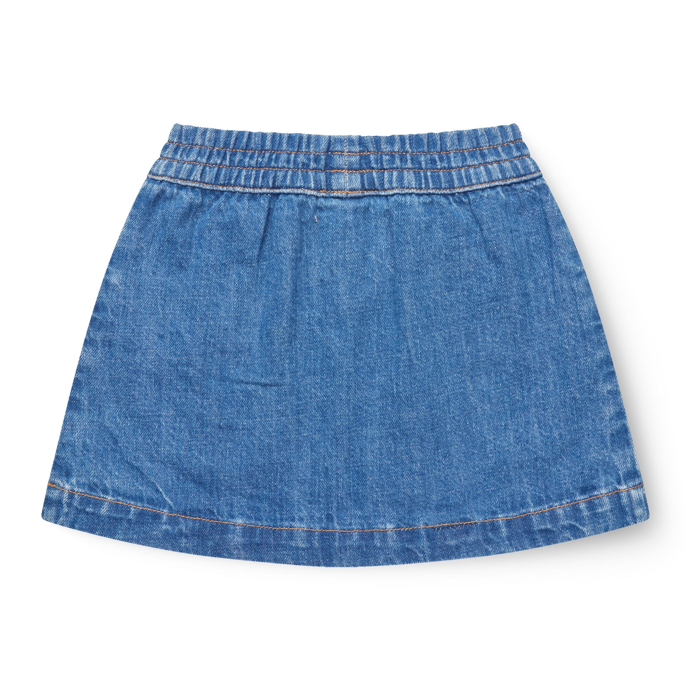 COPENHAGEN COLORS / ØKOLOGISK DENIM NEDERDEL - INDIGO BLUE WASHED - Mini Monde Copenhagen