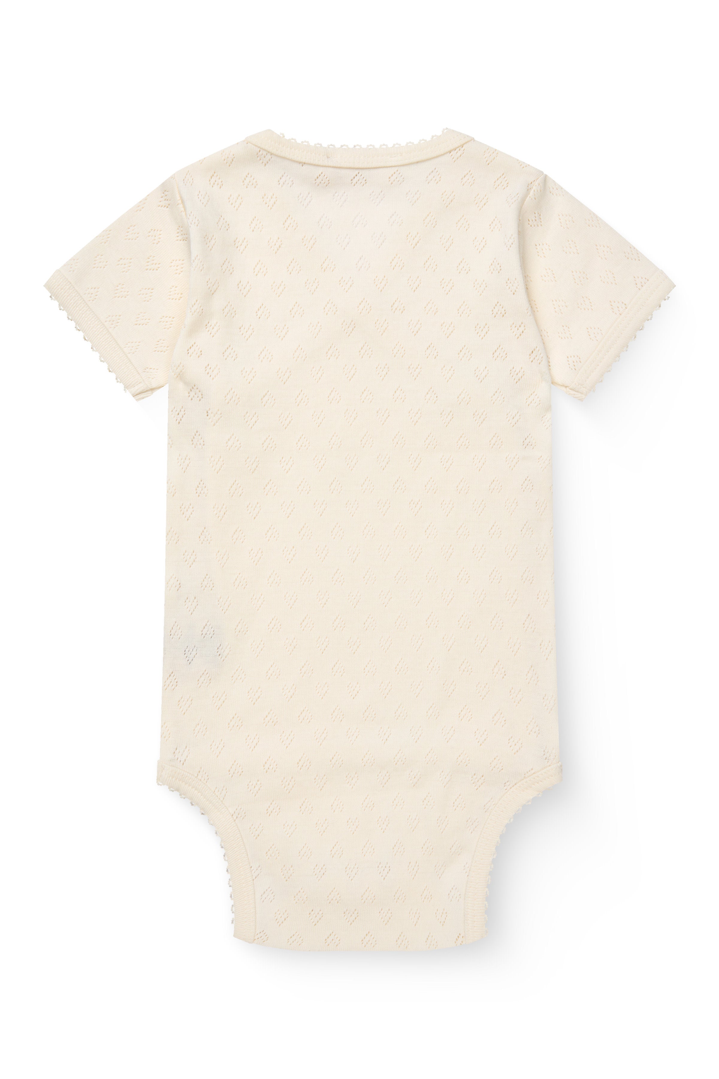 COPENHAGEN COLORS / POINTELLE CROSSOVER SS BODYSTOCKING - CREAM - Mini Monde Copenhagen