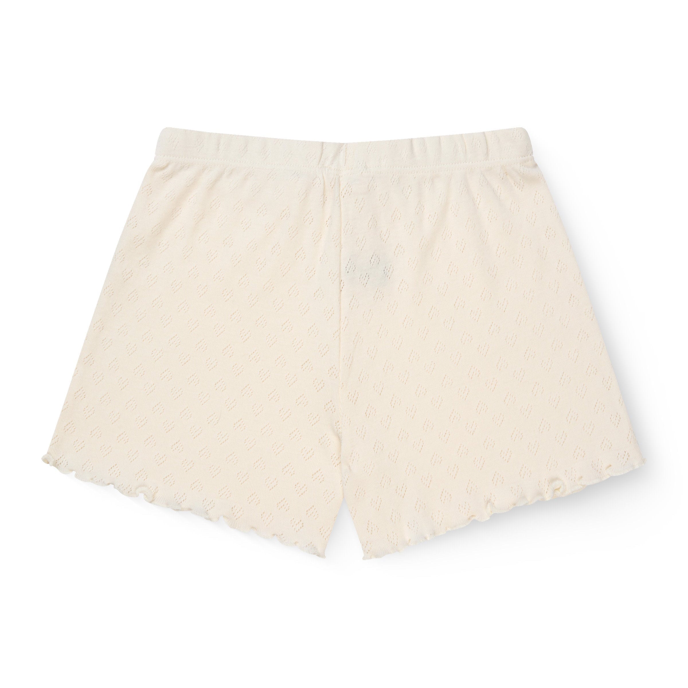 COPENHAGEN COLORS / POINTELLE HEART SHORTS - CREME - Mini Monde Copenhagen