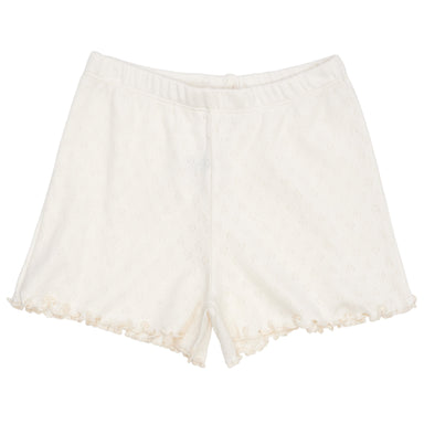COPENHAGEN COLORS / POINTELLE HEART SHORTS - CREME - Mini Monde Copenhagen