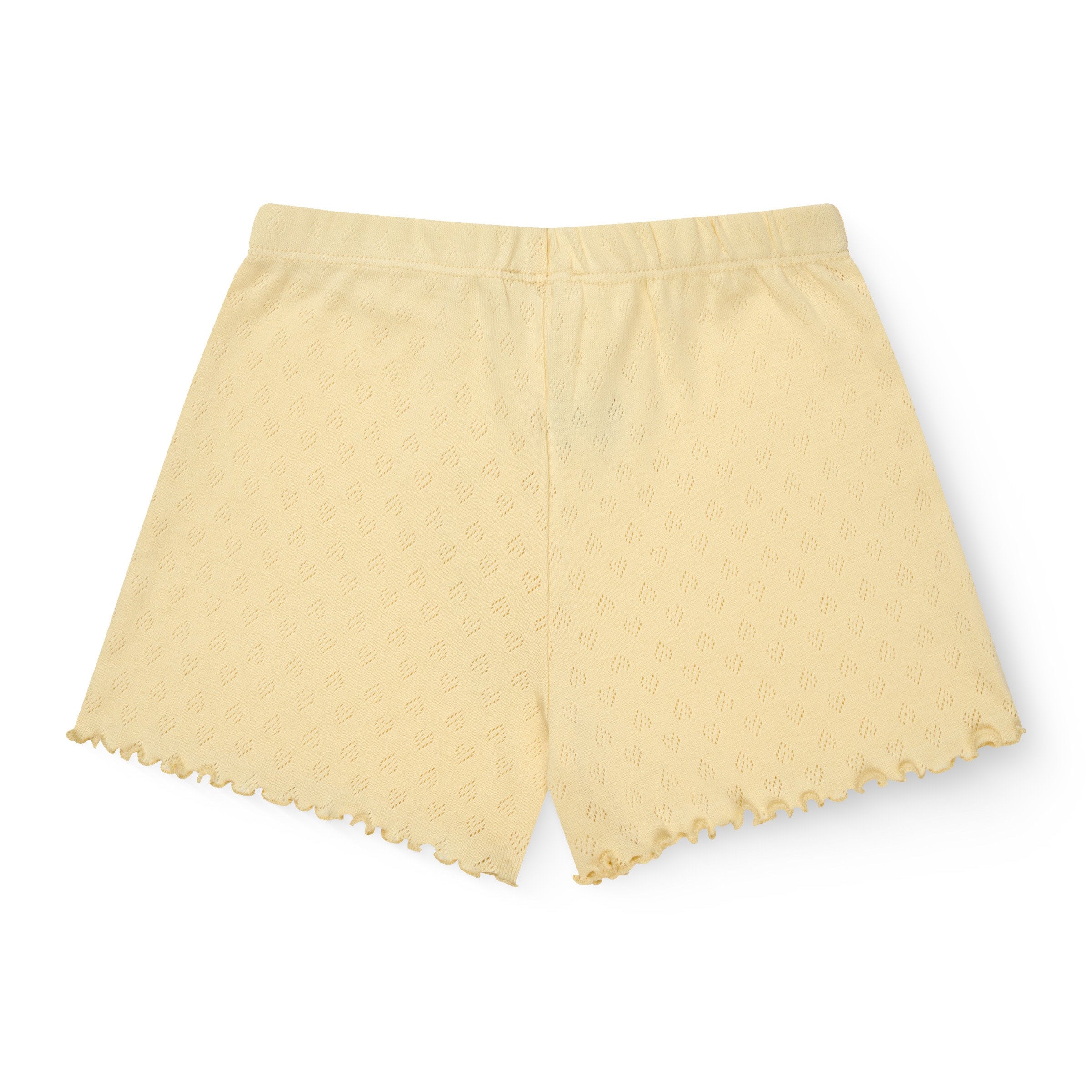 COPENHAGEN COLORS / POINTELLE HEART SHORTS - PALE YELLOW - Mini Monde Copenhagen