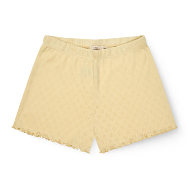 COPENHAGEN COLORS / POINTELLE HEART SHORTS - PALE YELLOW - Mini Monde Copenhagen