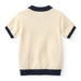 COPENHAGEN COLORS / STRIKKET POLO M. BRODERI - CREAM COMB - Mini Monde Copenhagen