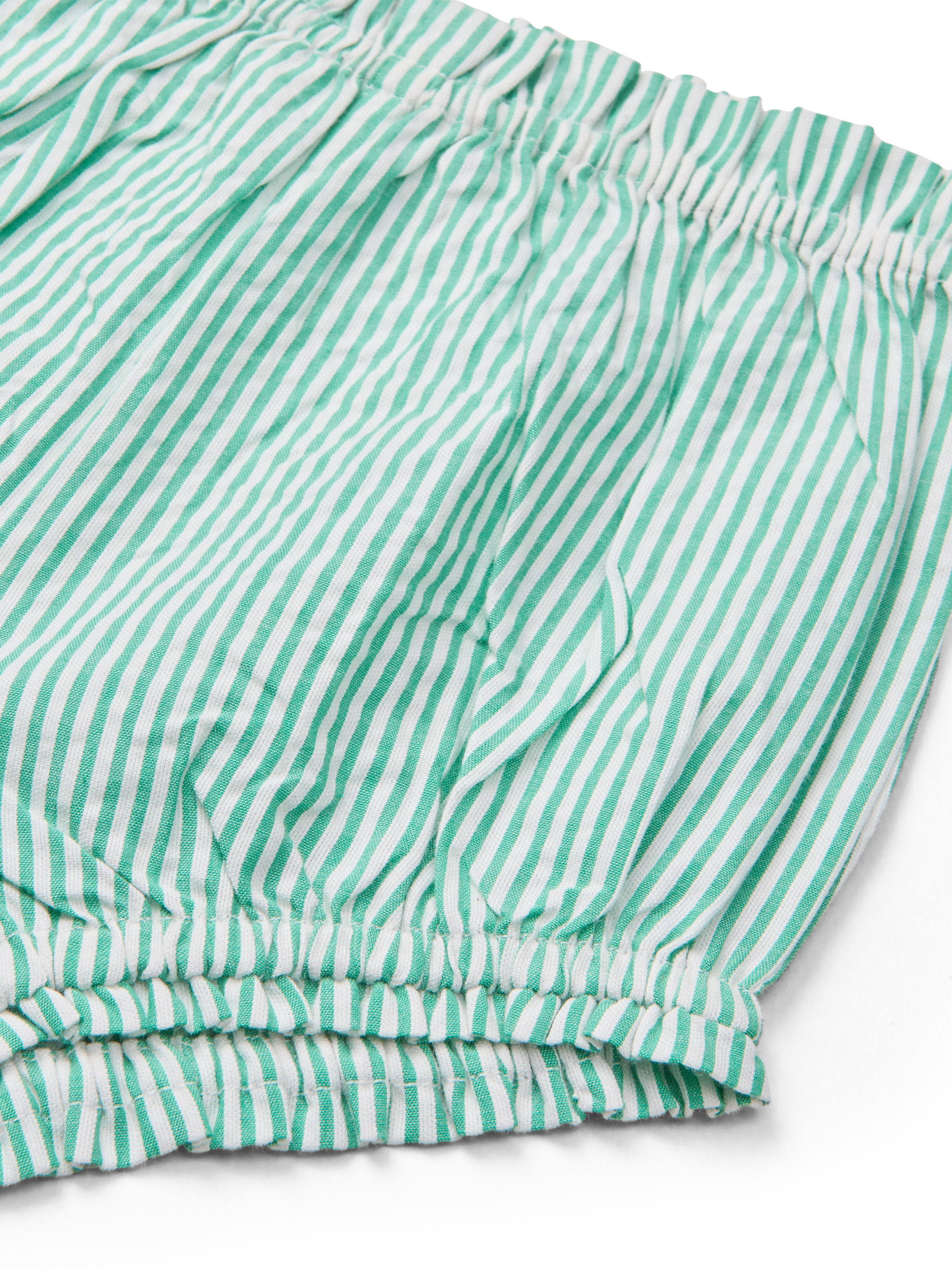 COPENHAGEN COLORS / SEERSUCKER BABYSÆT - SHARP GREEN W CREAM STRIPE