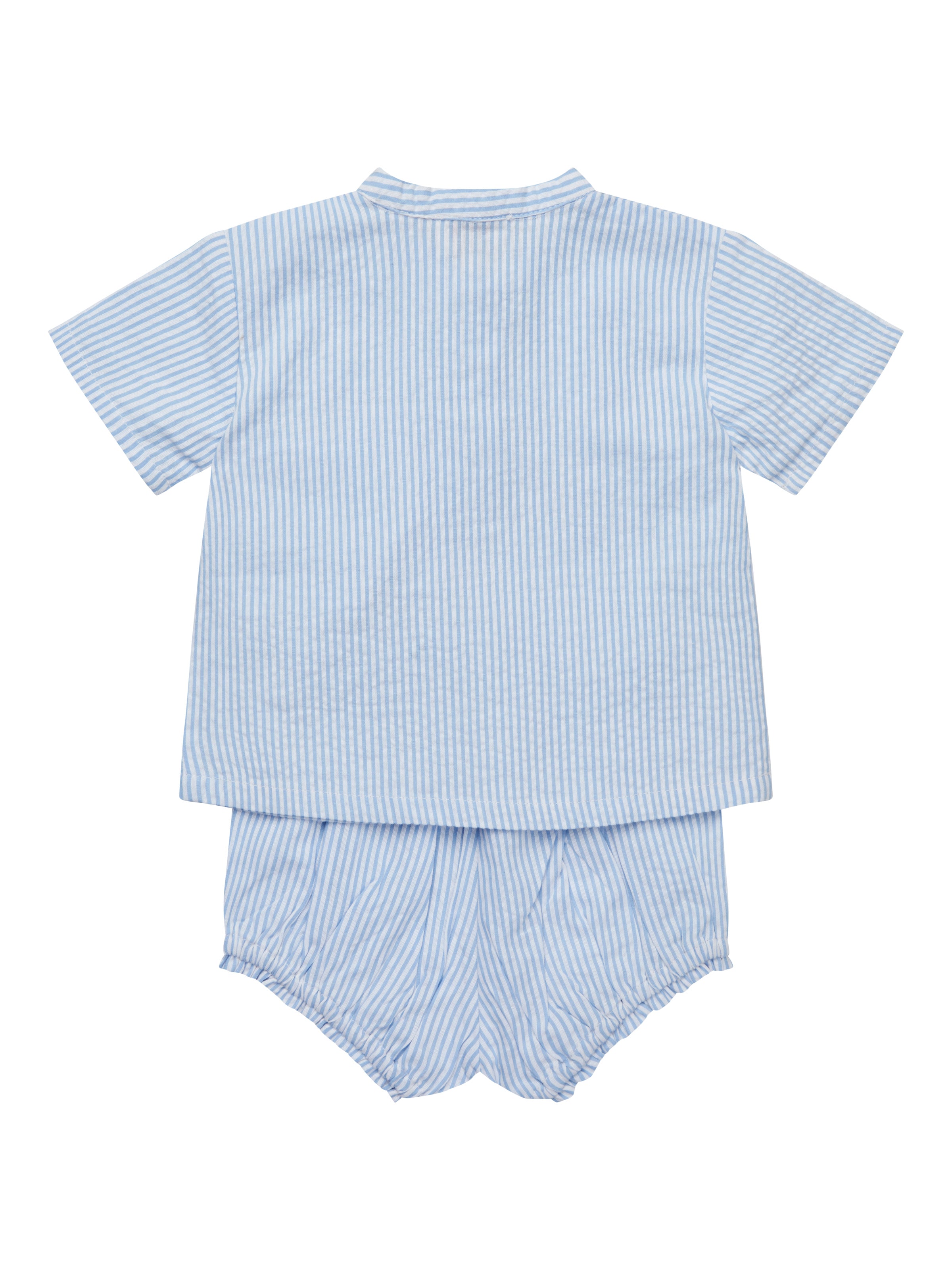 COPENHAGEN COLORS / SEERSUCKER BABYSÆT - SKY BLUE W CREAM STRIPE