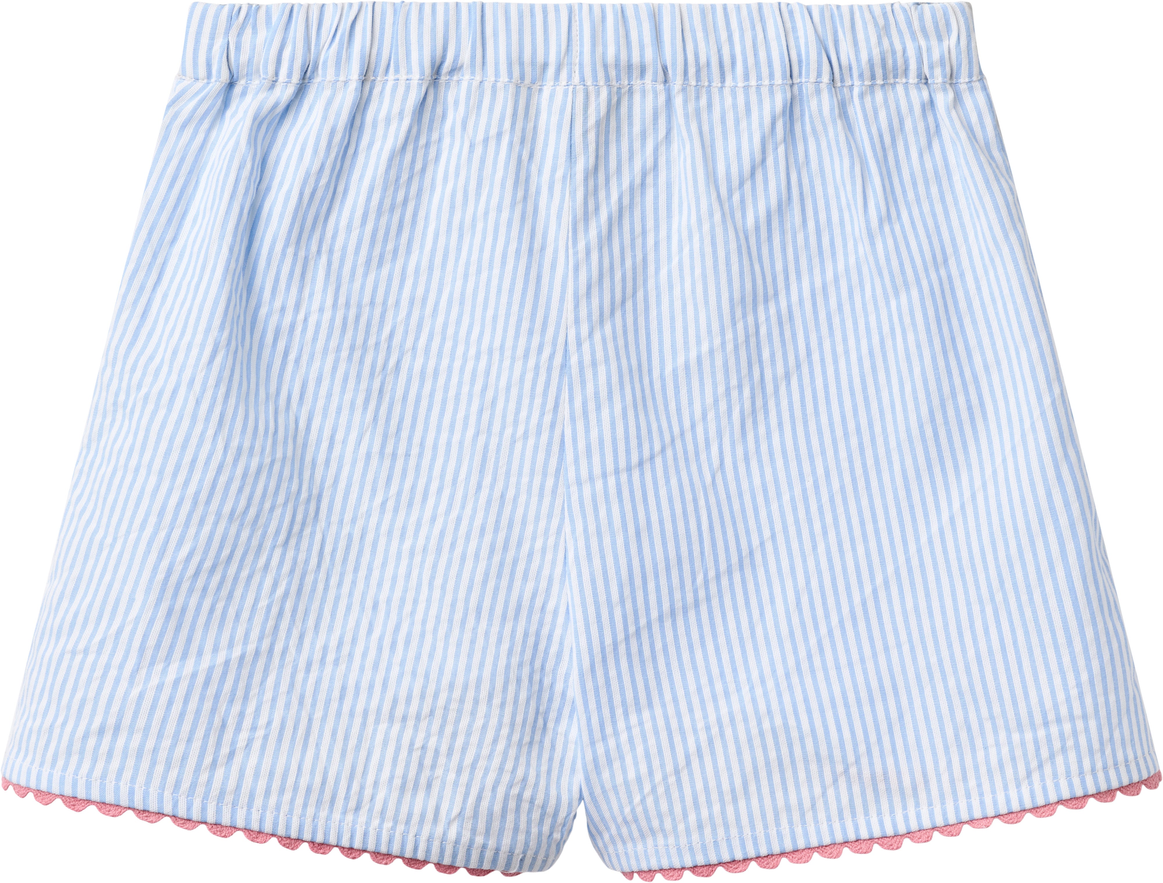 COPENHAGEN COLORS / SEERSUCKER SHORTSSÆT - SKY BLUE W CREAM STRIPE