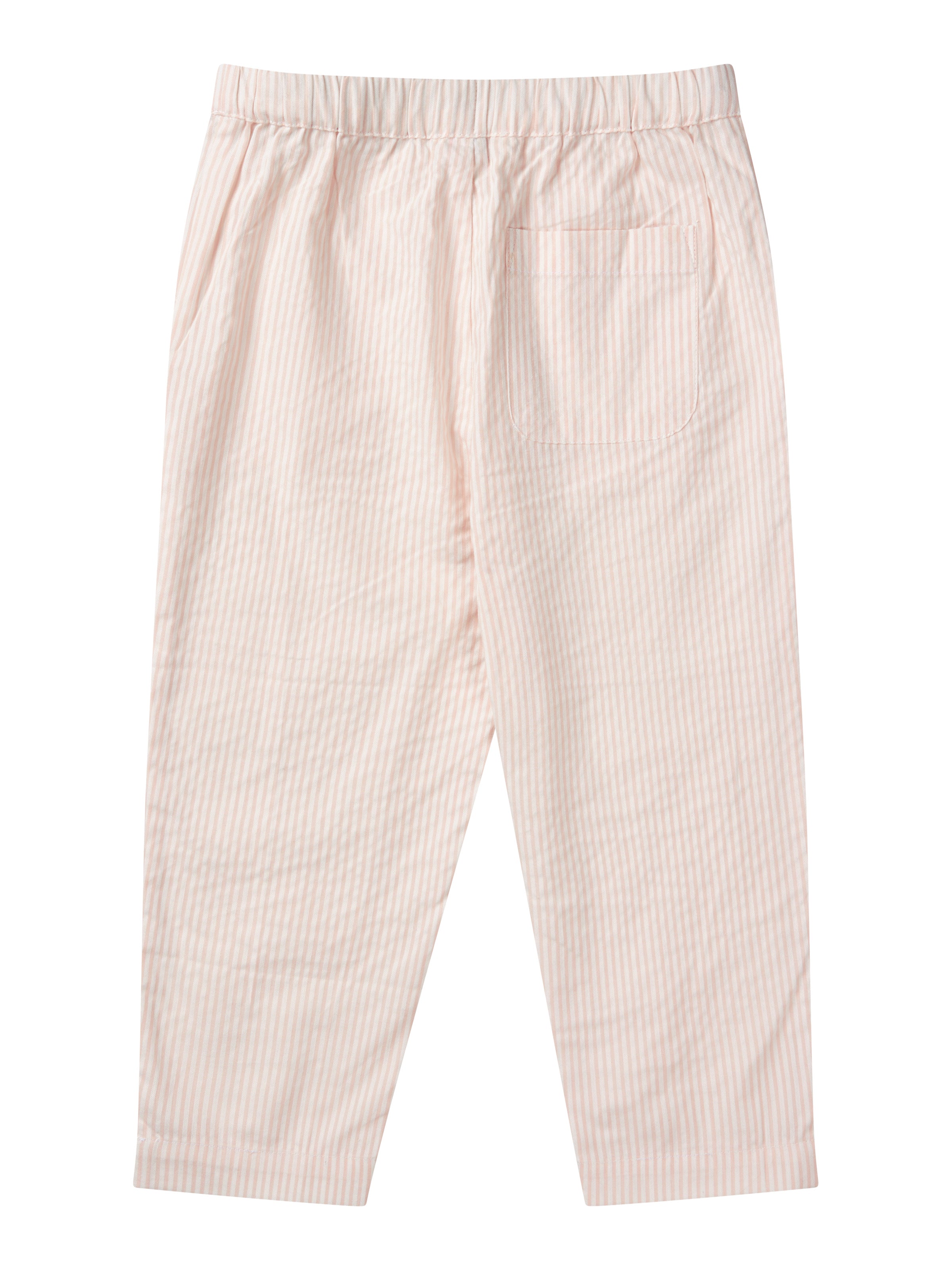 COPENHAGEN COLORS / SEERSUCKER BUKSER - DUSTY ROSE W CREAM STRIPE