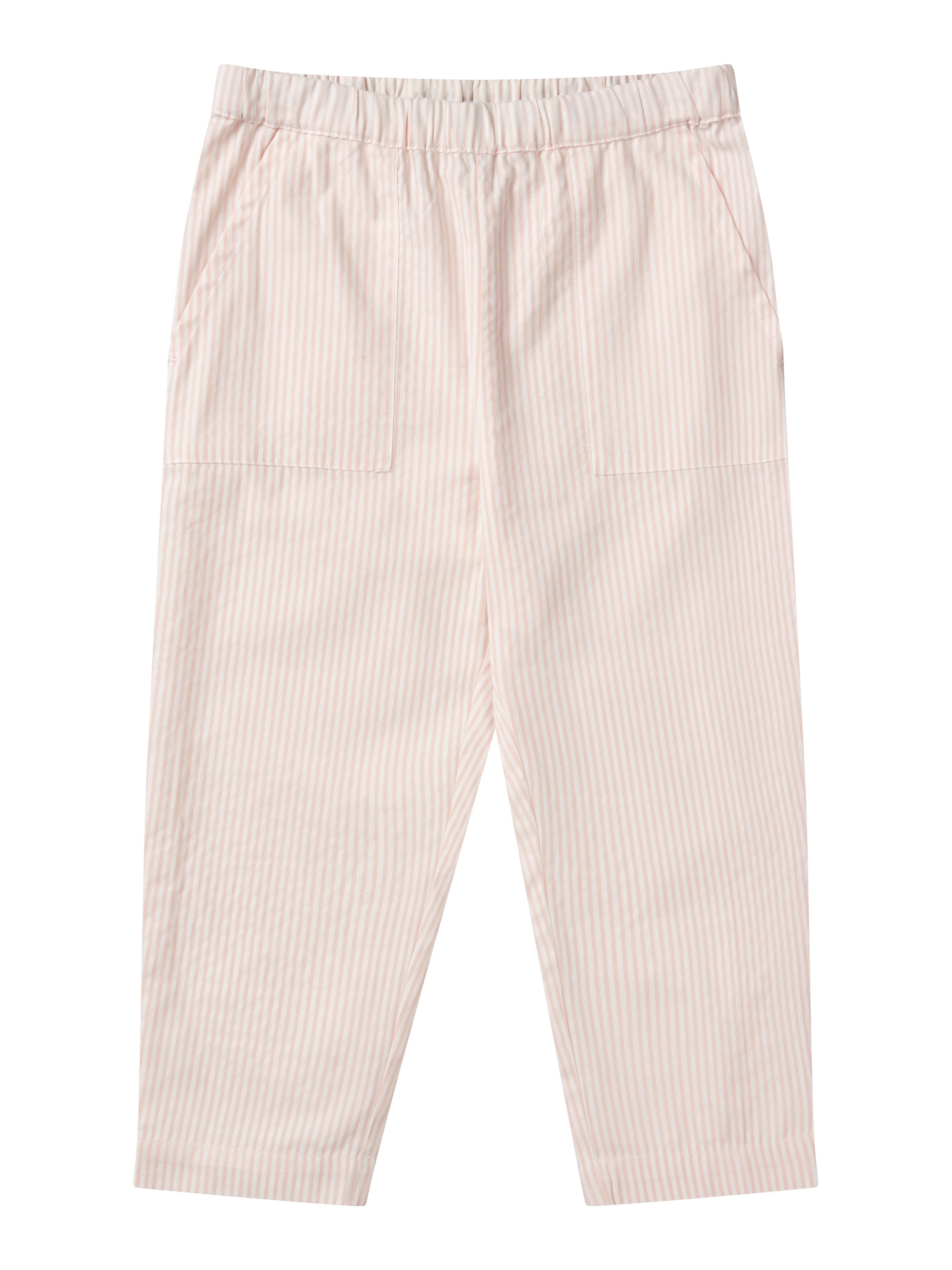 COPENHAGEN COLORS / SEERSUCKER BUKSER - DUSTY ROSE W CREAM STRIPE