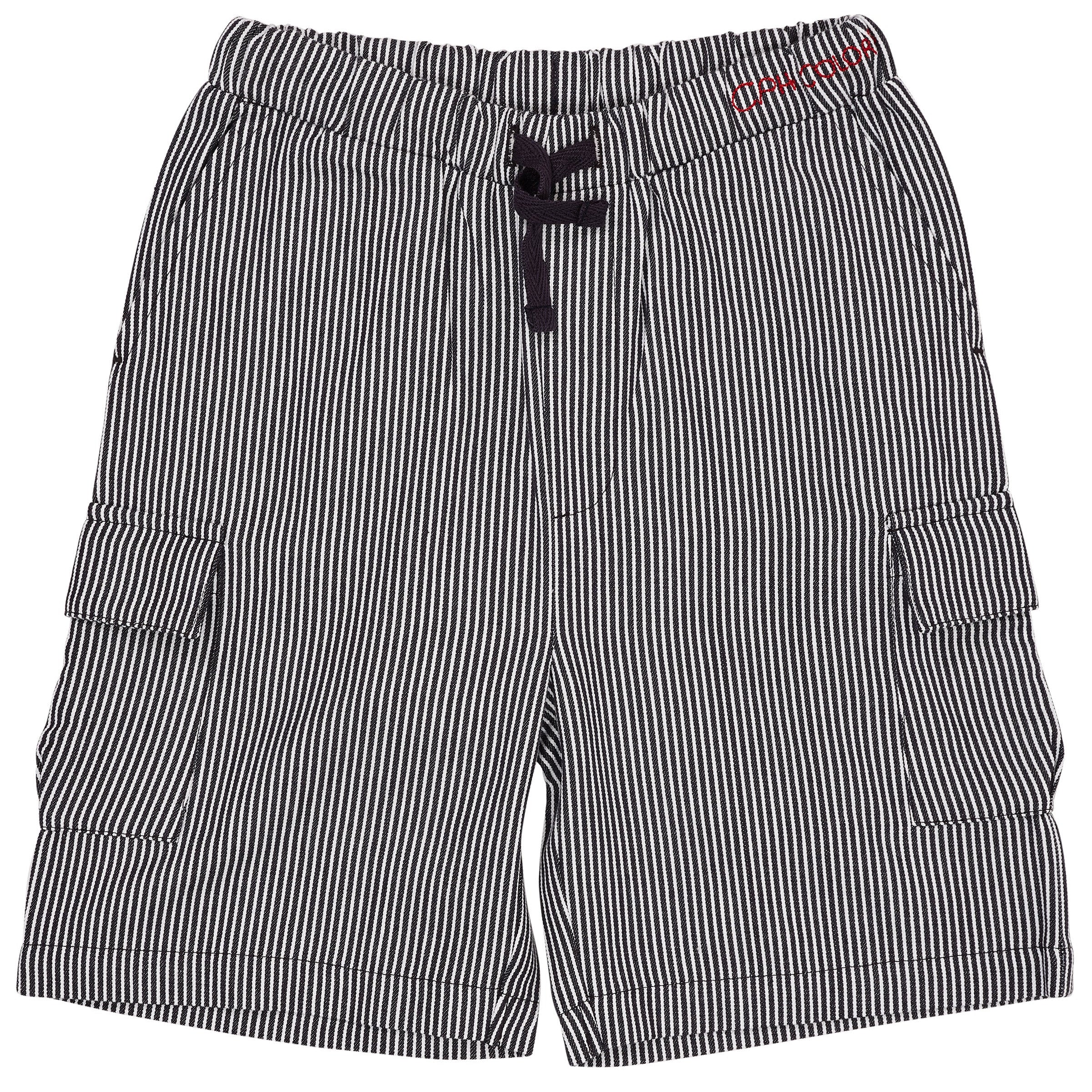 COPENHAGEN COLORS / SHORTS MED STRIB - NAVY - Mini Monde Copenhagen