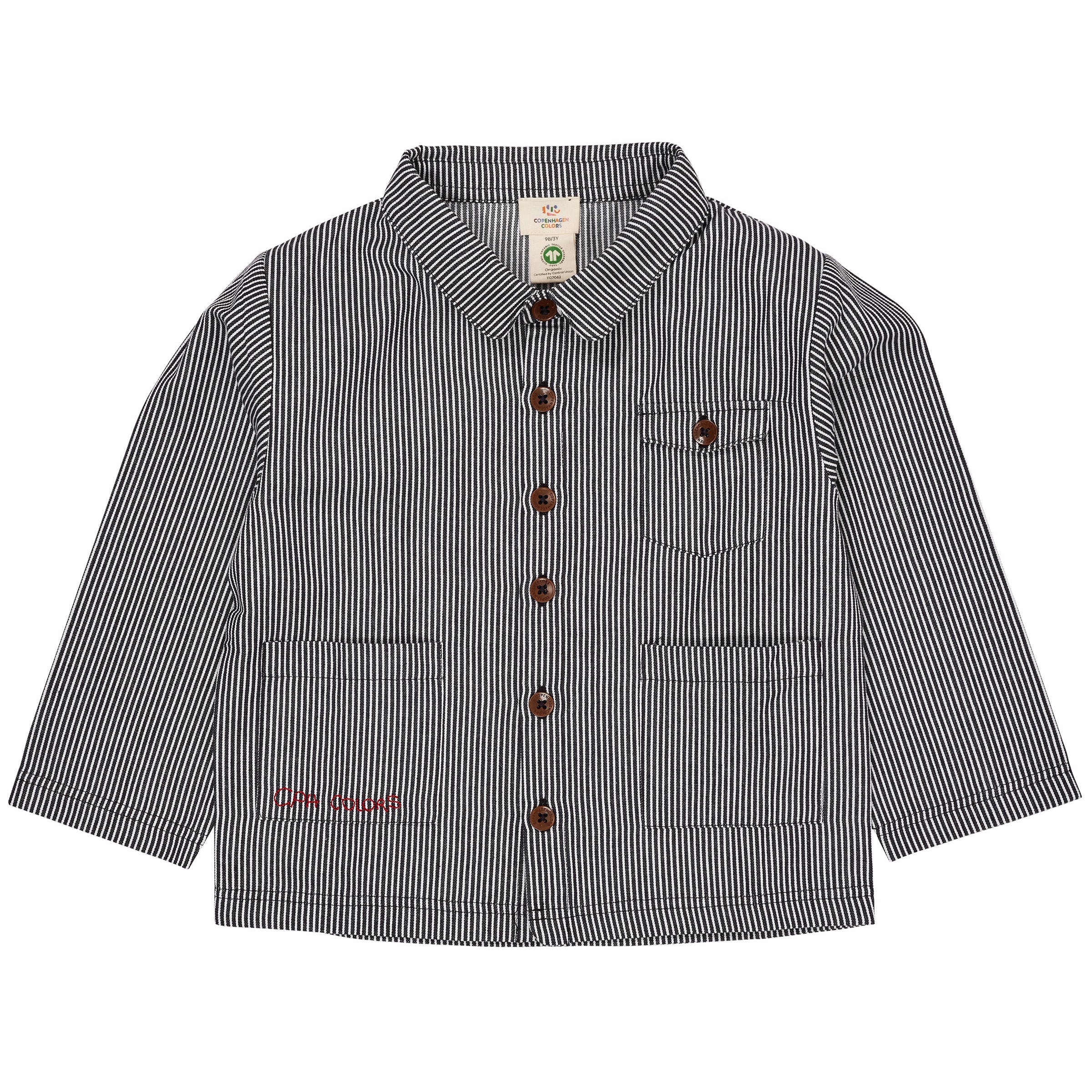 COPENHAGEN COLORS / JAKKE MED STRIB - NAVY - Mini Monde Copenhagen