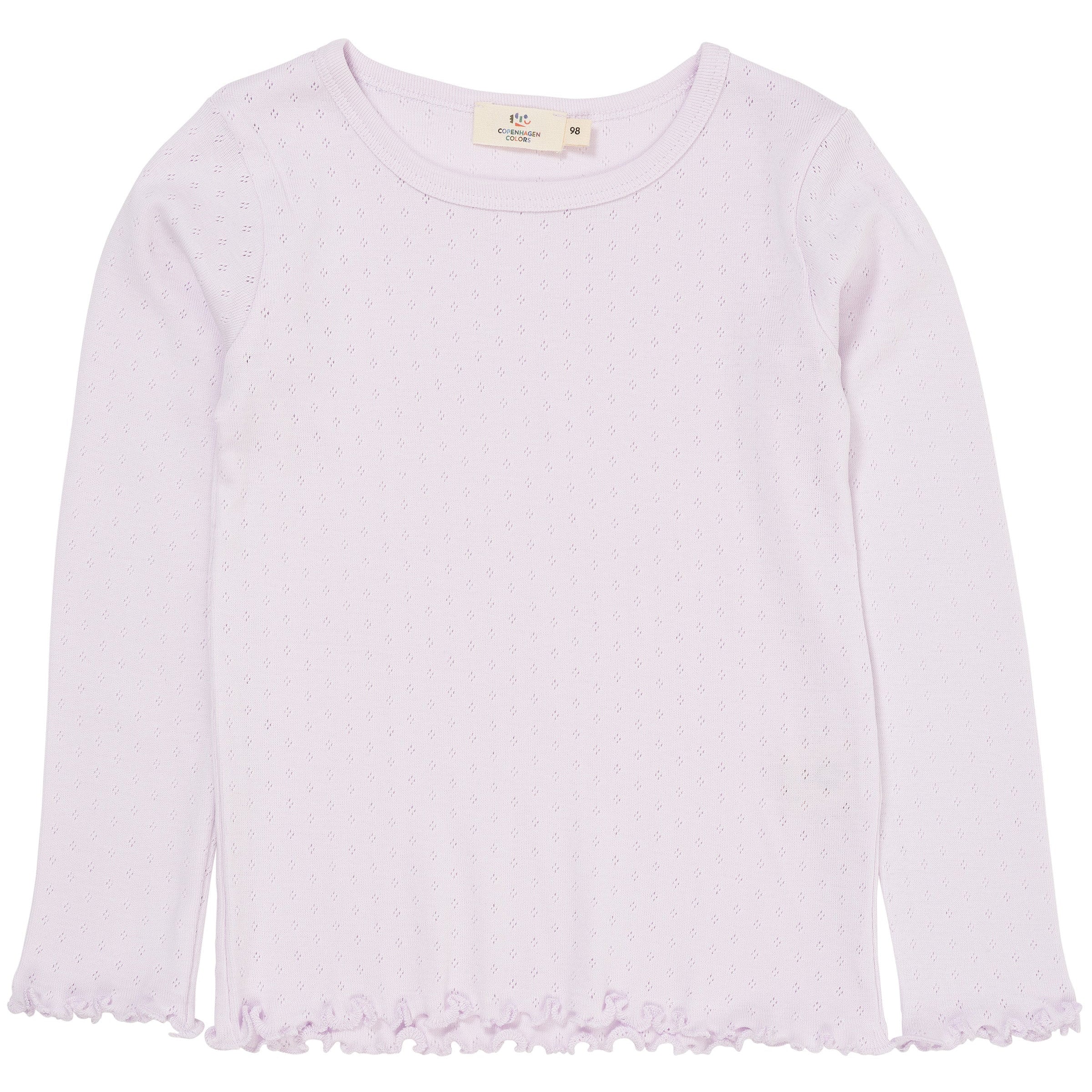 COPENHAGEN COLORS / POINTELLE BLUSE - LAVENDER - Mini Monde Copenhagen
