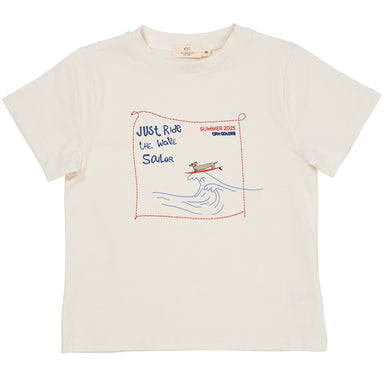 COPENHAGEN COLORS / T-SHIRT MED BRODERI - SURFING DOG - Mini Monde Copenhagen