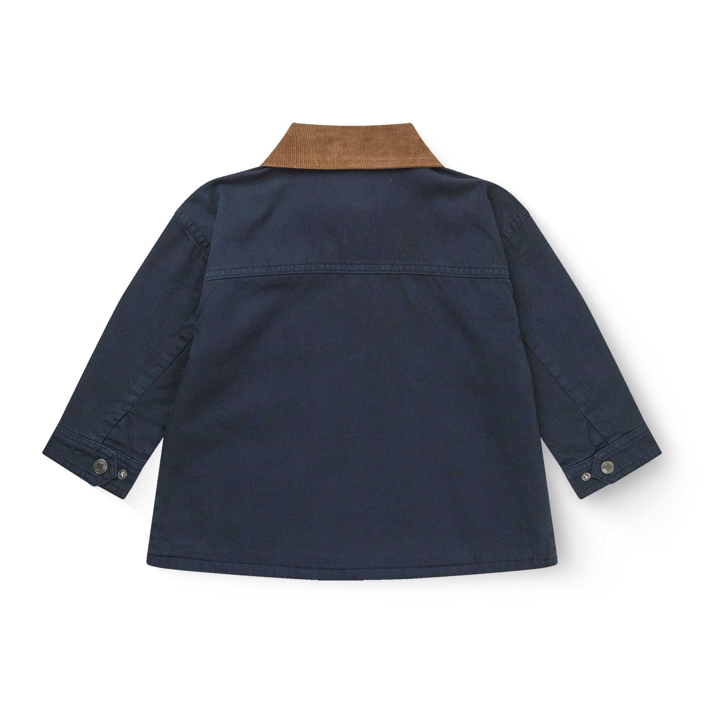 COPENHAGEN COLORS /  TWILL JAKKE MED FLØJLSKRAVE - NAVY - Mini Monde Copenhagen